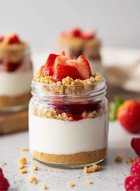 High Protein Cheesecake Jars