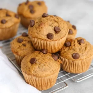 high protein banana muffins