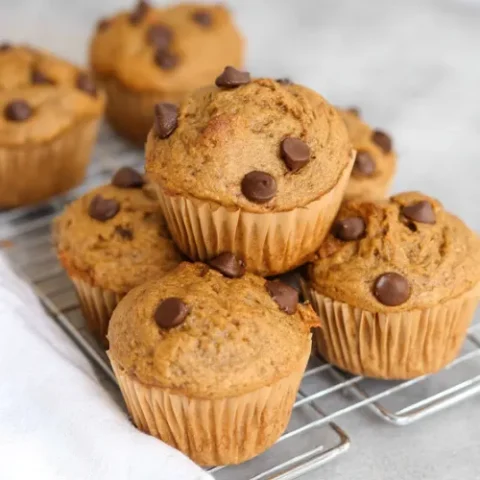 high protein banana muffins