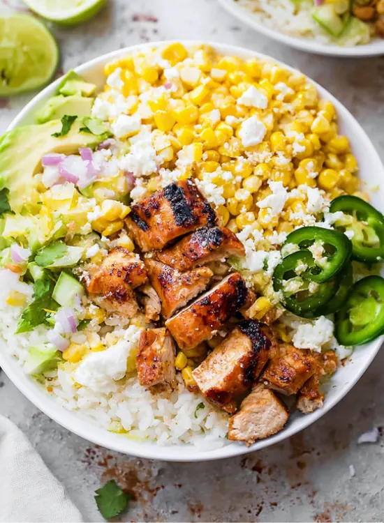 street corn chicken bowl
