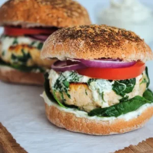 turkey burgers with feta cheese and spinach