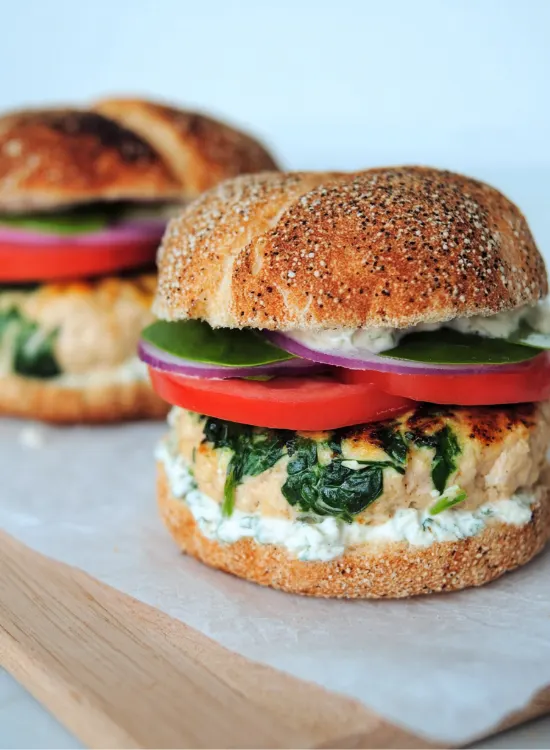 turkey burgers with feta cheese