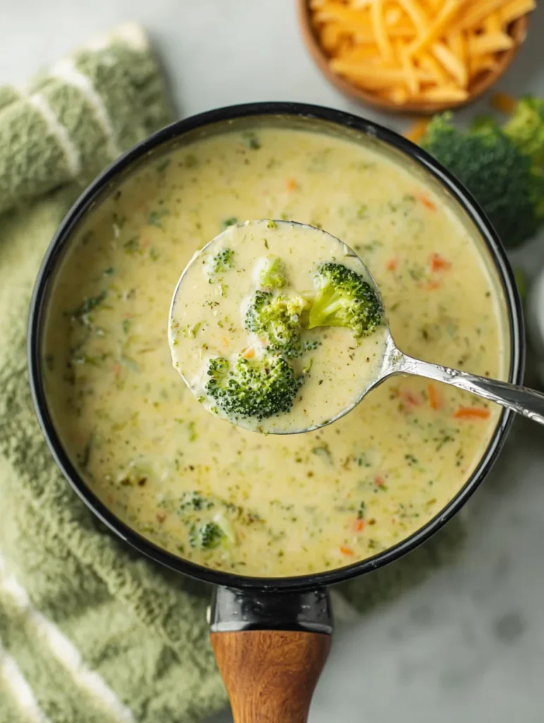 High Protein Broccoli Cheddar Soup