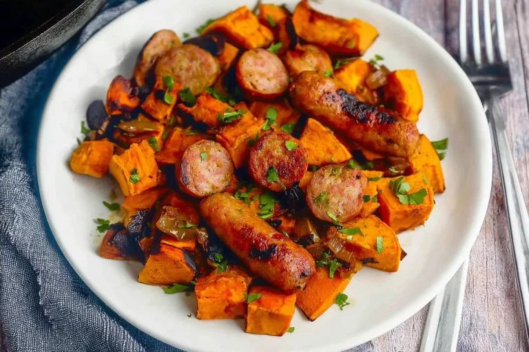 Honey Garlic Sausage Sweet Potatoes