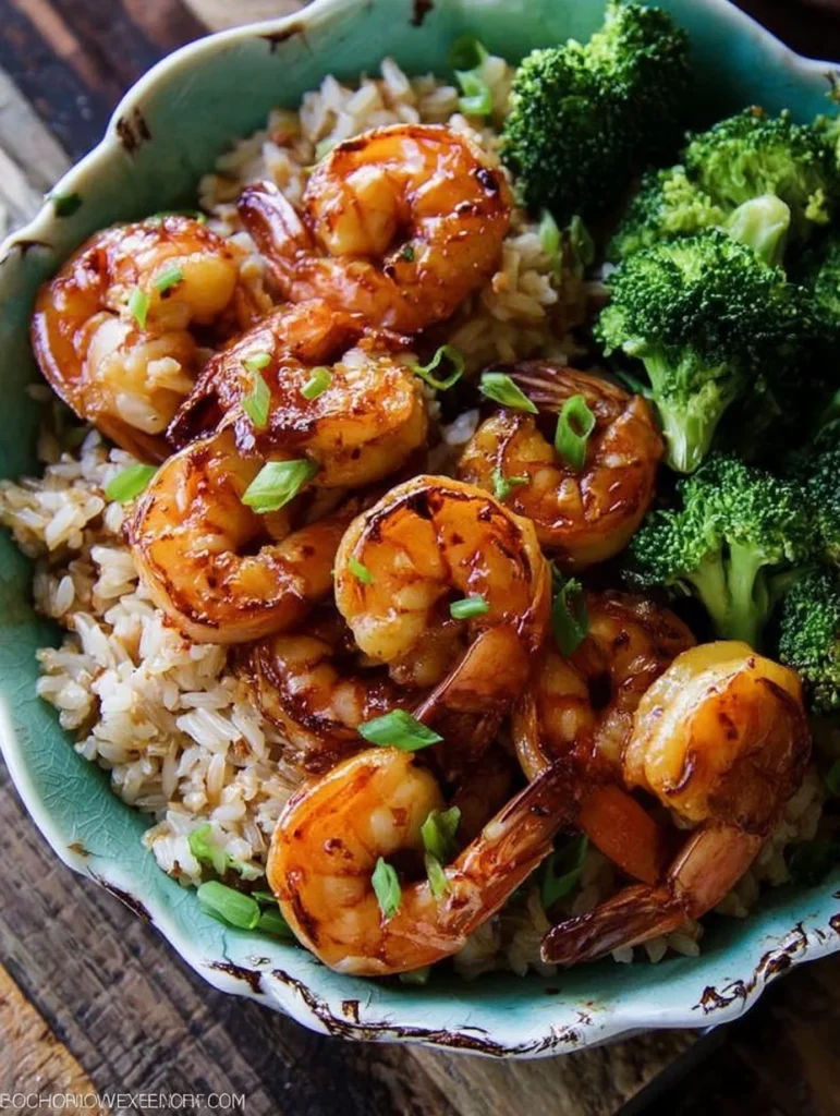 Honey Garlic Shrimp Bowls