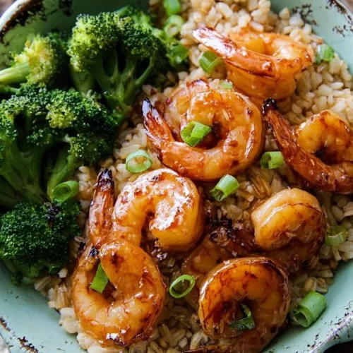 Honey Garlic Shrimp Bowls