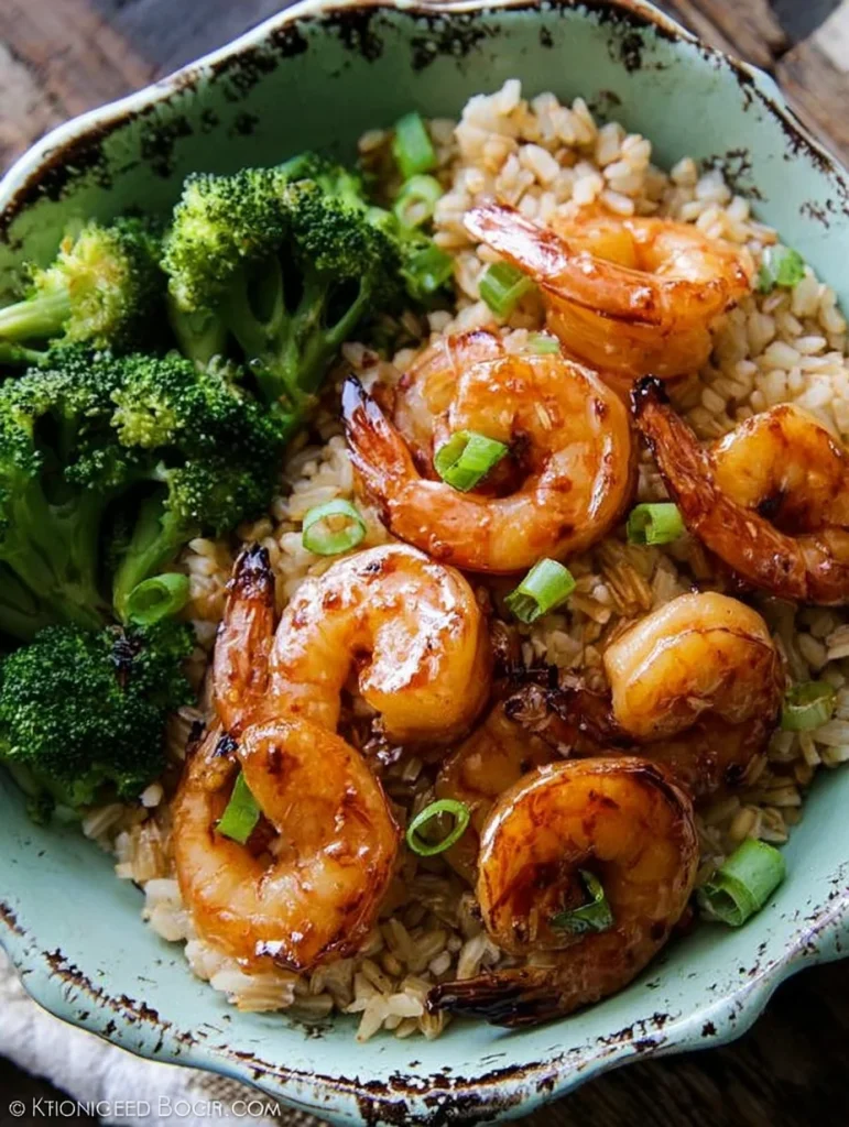 Honey Garlic Shrimp Bowls