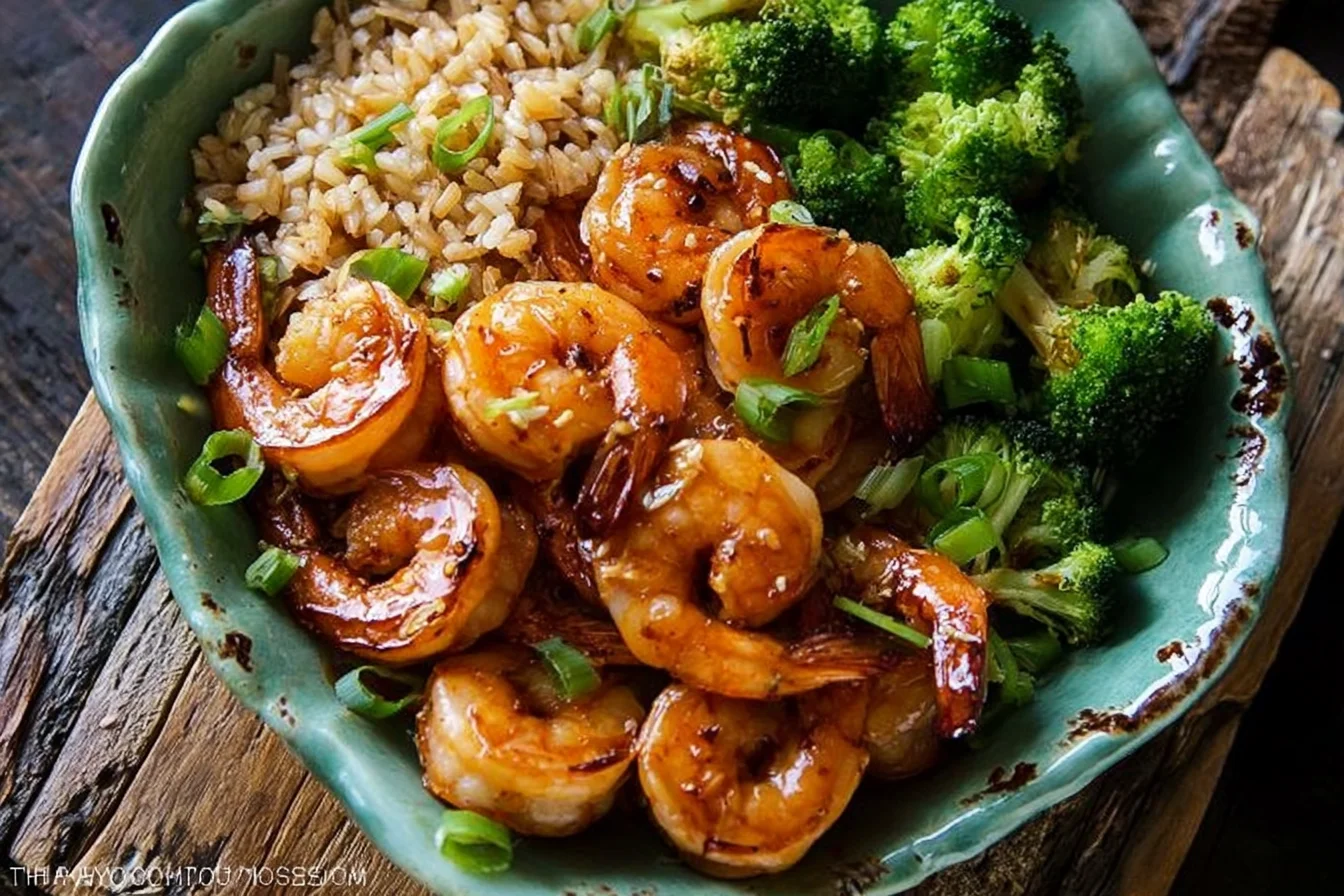 Honey Garlic Shrimp Bowls