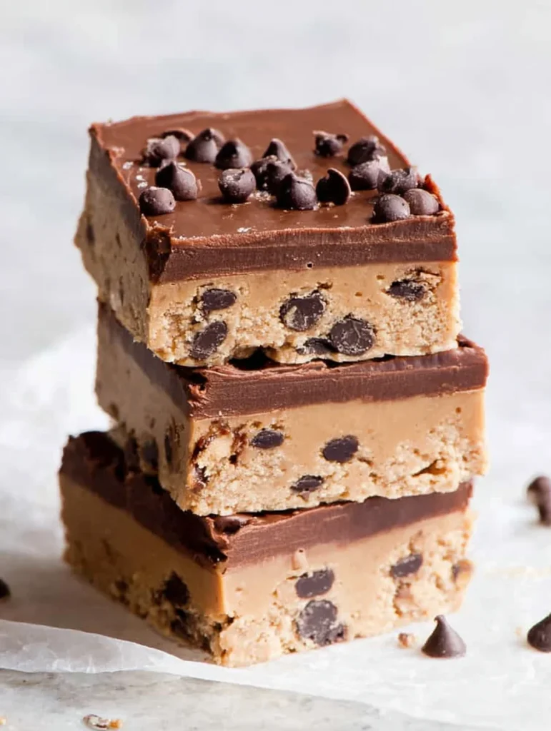 No Bake Cookie Dough Bars