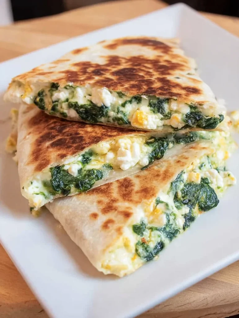 Spinach and Feta Quesadillas