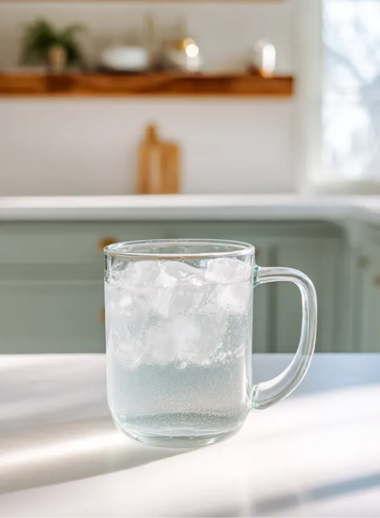 ice water hack recipe with baking soda and vinegar