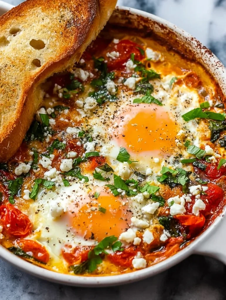 Baked Feta Eggs