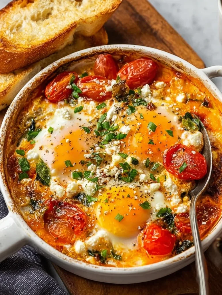 Baked Feta Eggs