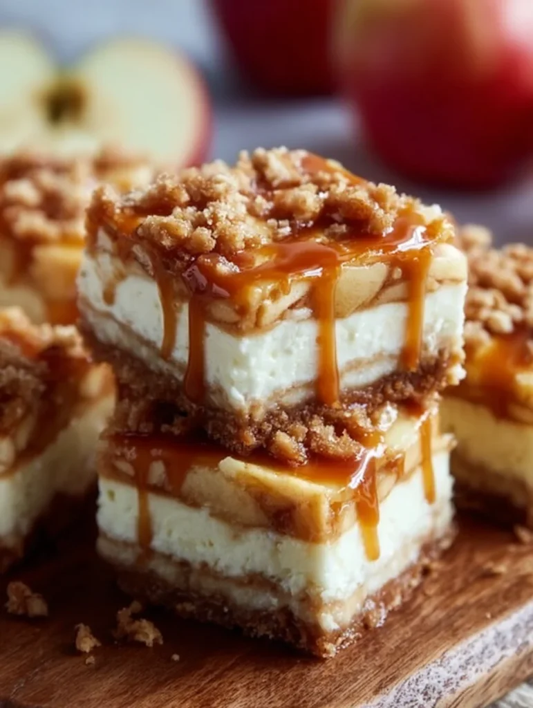 Caramel Apple Cheesecake Bars