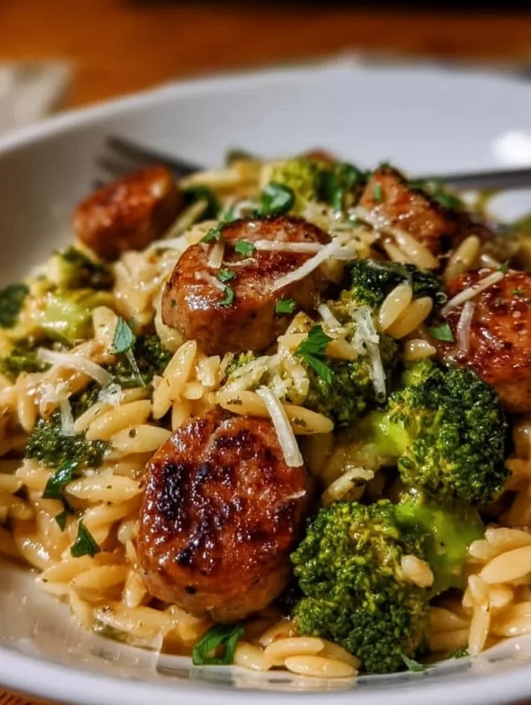 Chicken Sausage and Broccoli Orzo