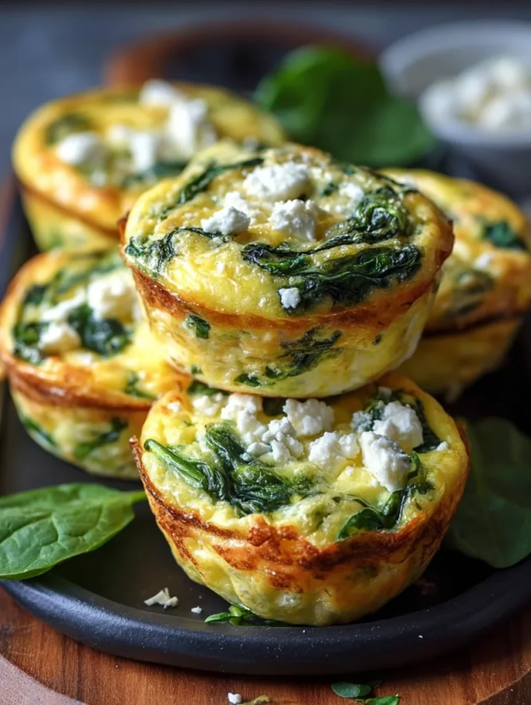 Egg Muffins with Spinach and Feta