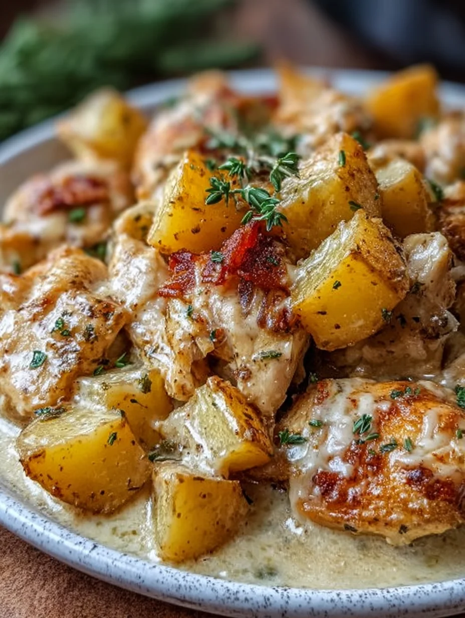 Garlic Parmesan Crockpot Chicken and Potatoes