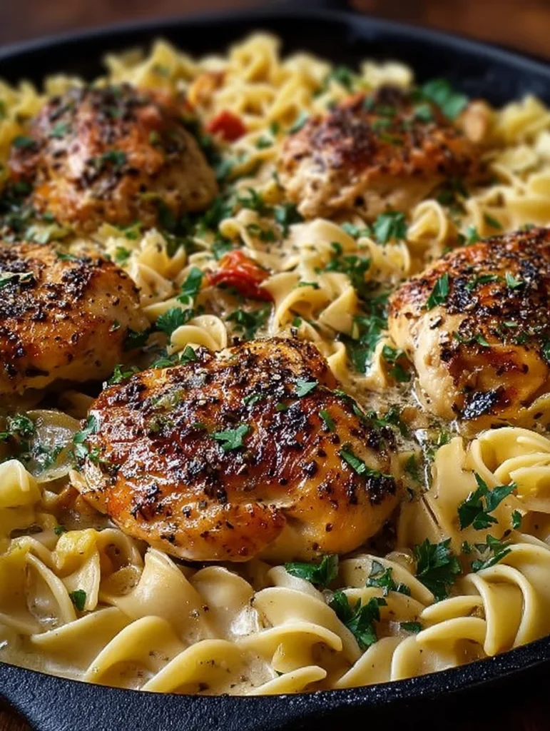 One-Pan Chicken with Buttered Noodles