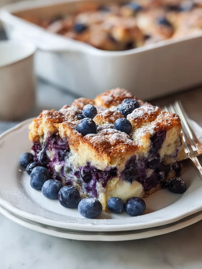 Quick Blueberry French Toast Casserole