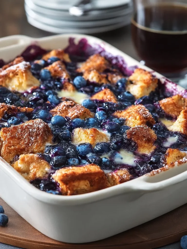 Quick Blueberry French Toast Casserole
