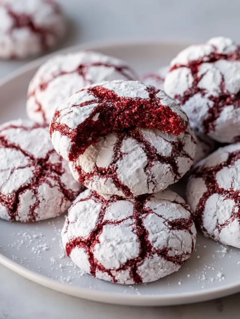Red Velvet Crinkle Cookies