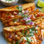 A platter of buffalo white bean tacos topped with crunchy cabbage, blue cheese, and diced celery.