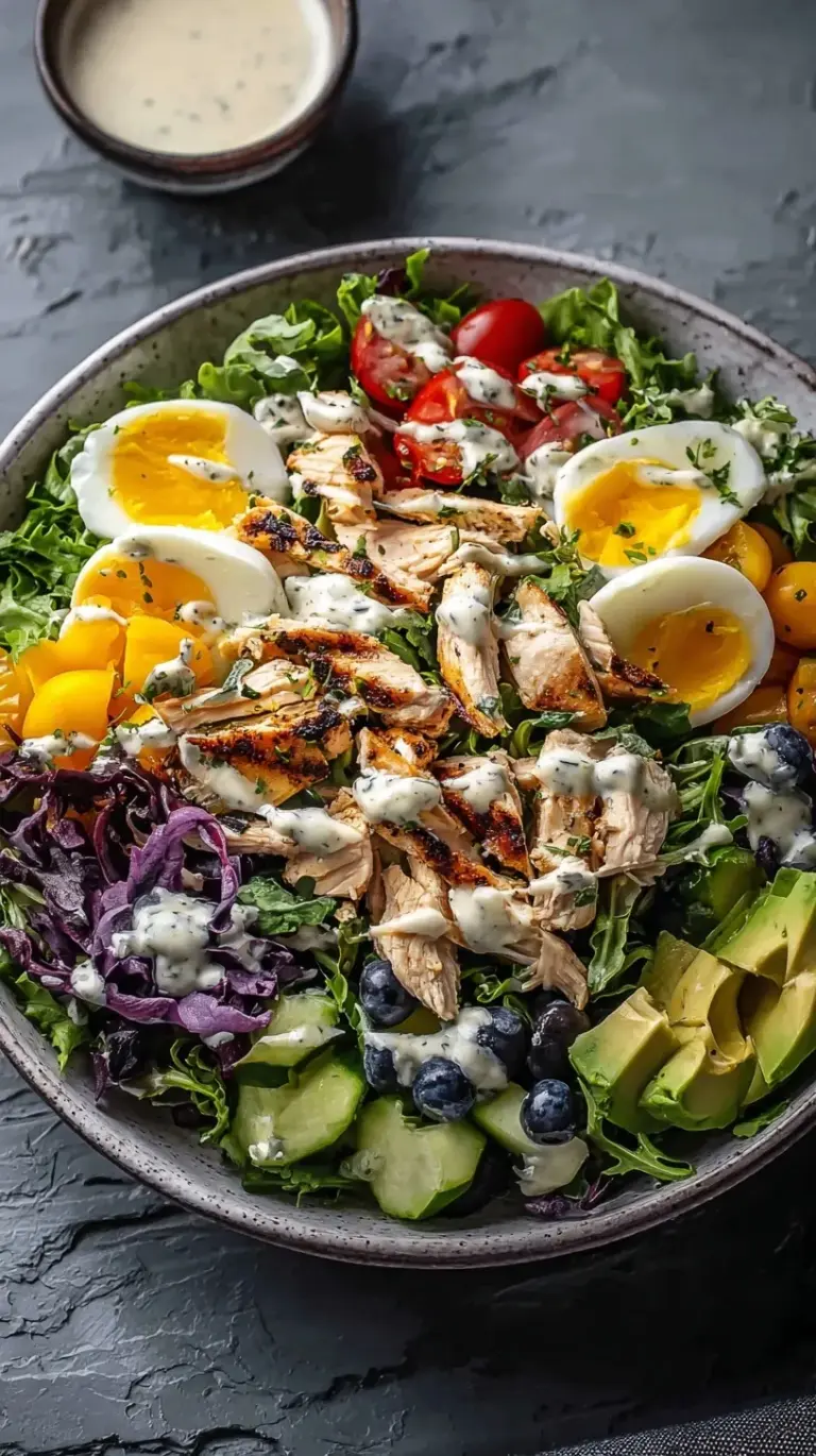 A row of four meal prep containers filled with grilled chicken, quinoa, kale, and fresh vegetables.