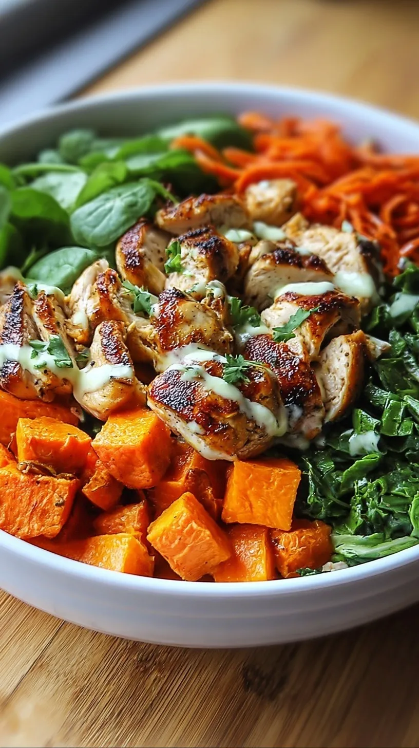 A colorful sheet pan with roasted chicken cubes, golden sweet potatoes, and green broccoli florets
