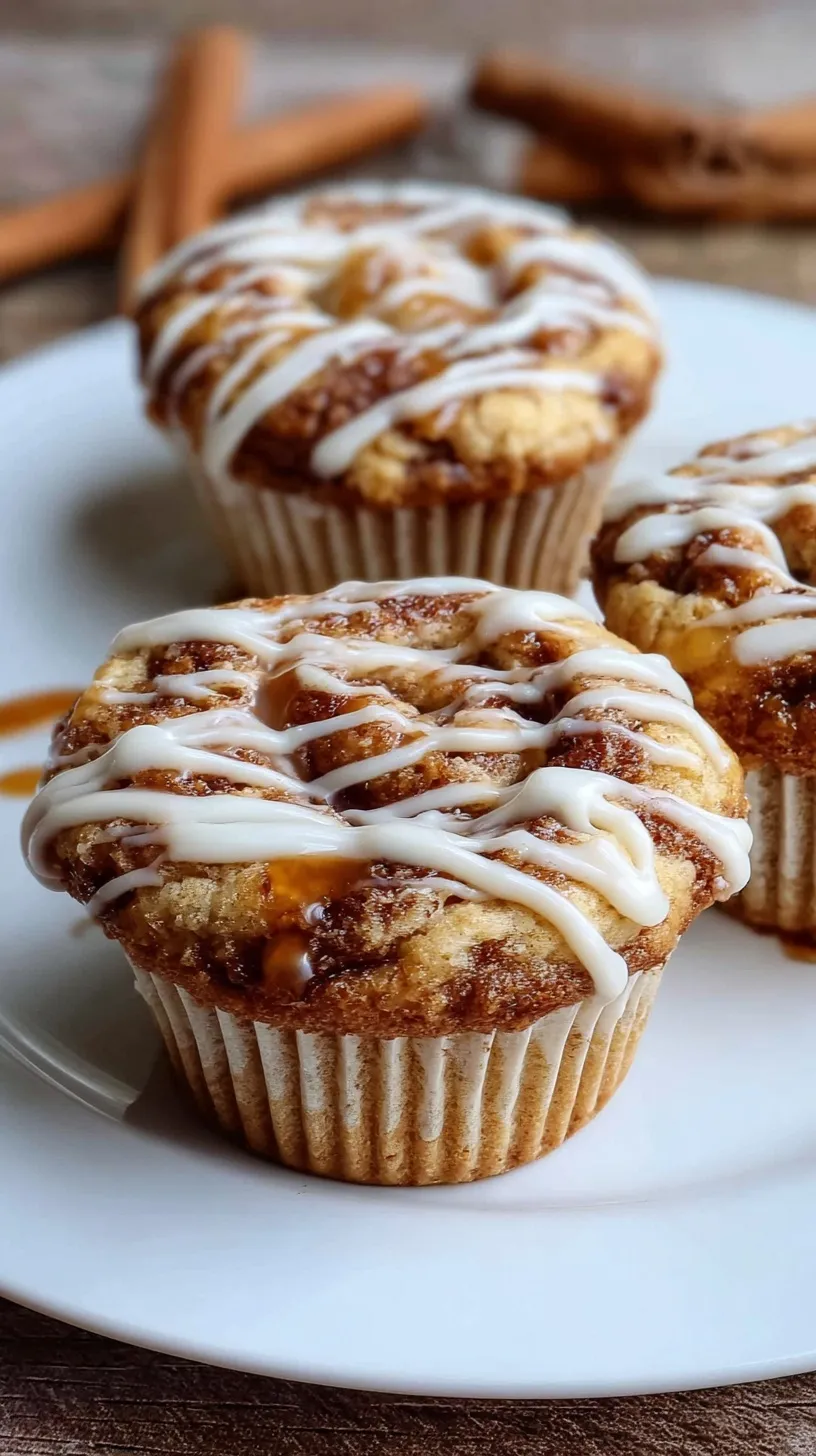 Golden brown protein muffins with a dark cinnamon swirl on a wire rack
