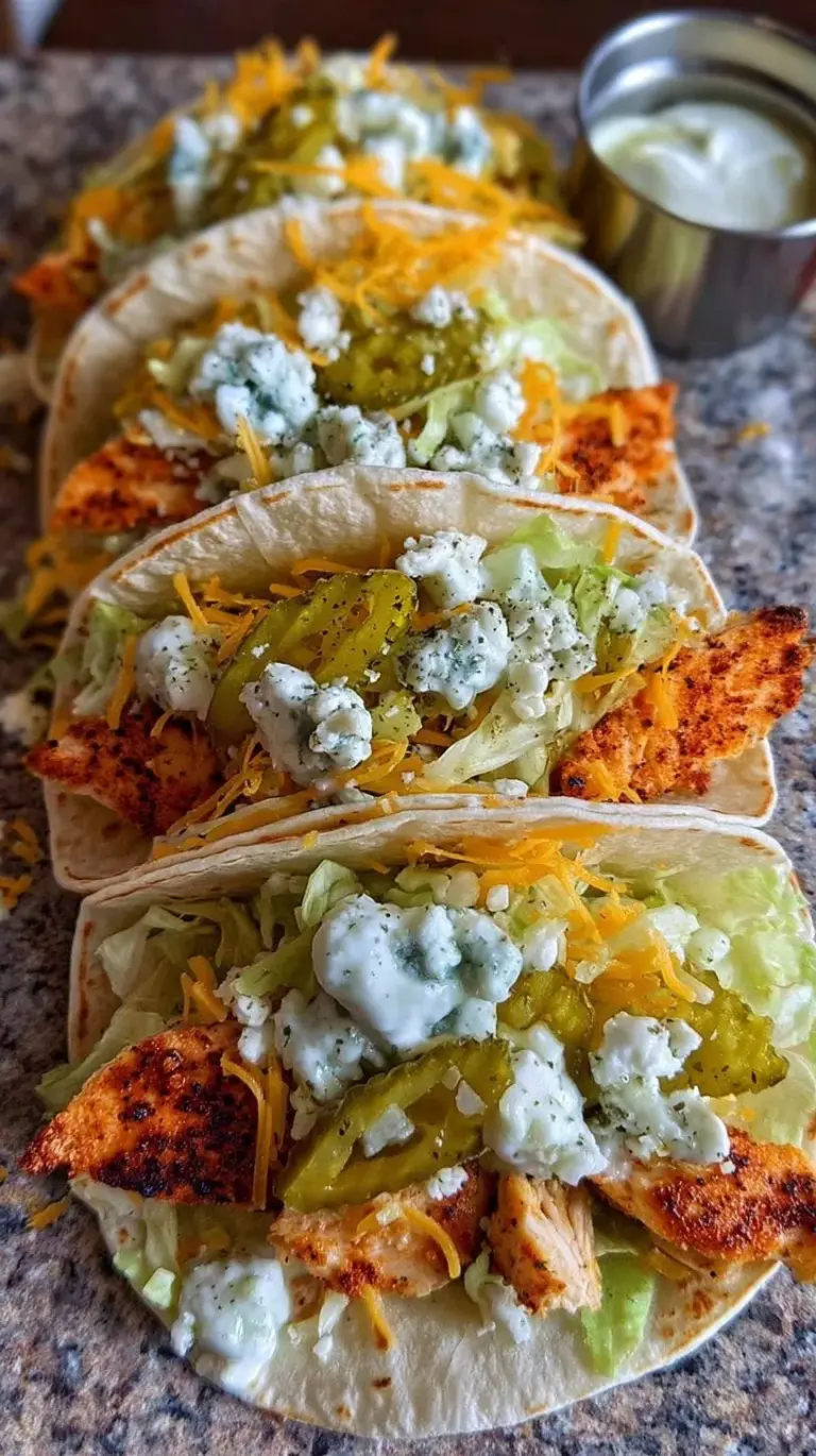 Golden-brown chicken smash tacos with crispy cheese lace and fresh dill on a platter.
