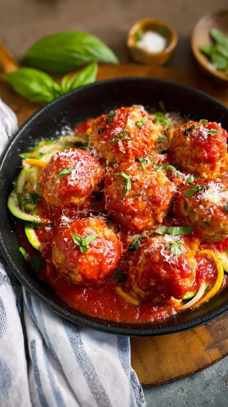 A tray of golden brown turkey ricotta meatballs on parchment paper with fresh herbs.