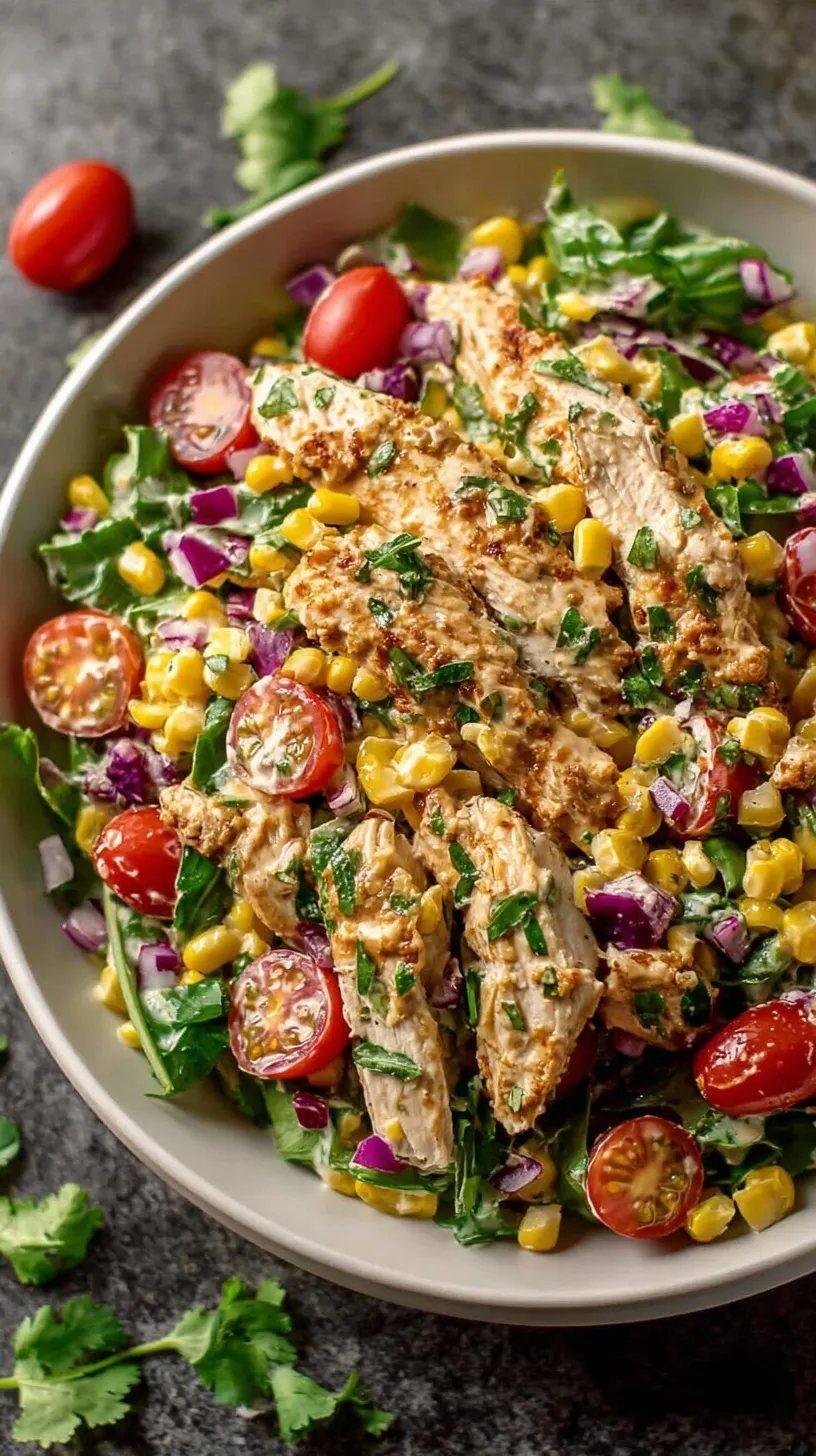 A bowl of creamy high protein chicken salad with fresh dill and celery