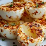 A tray of golden, fluffy egg white bites with spinach and red peppers.