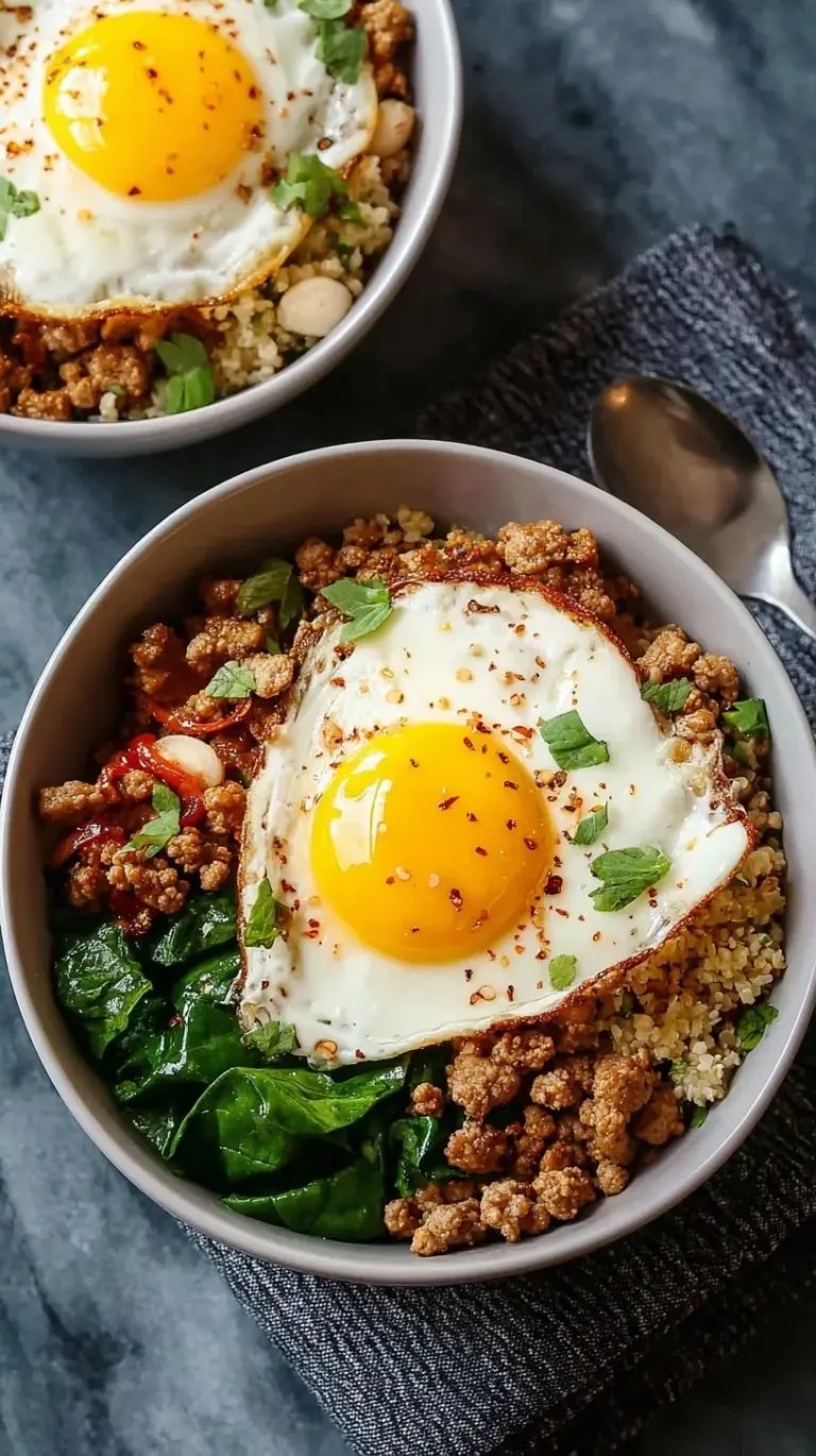 Four meal prep containers filled with roasted sweet potatoes and scrambled ground turkey with eggs