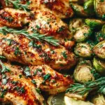 Pan-seared golden chicken thighs in a lemon garlic butter sauce garnished with fresh parsley