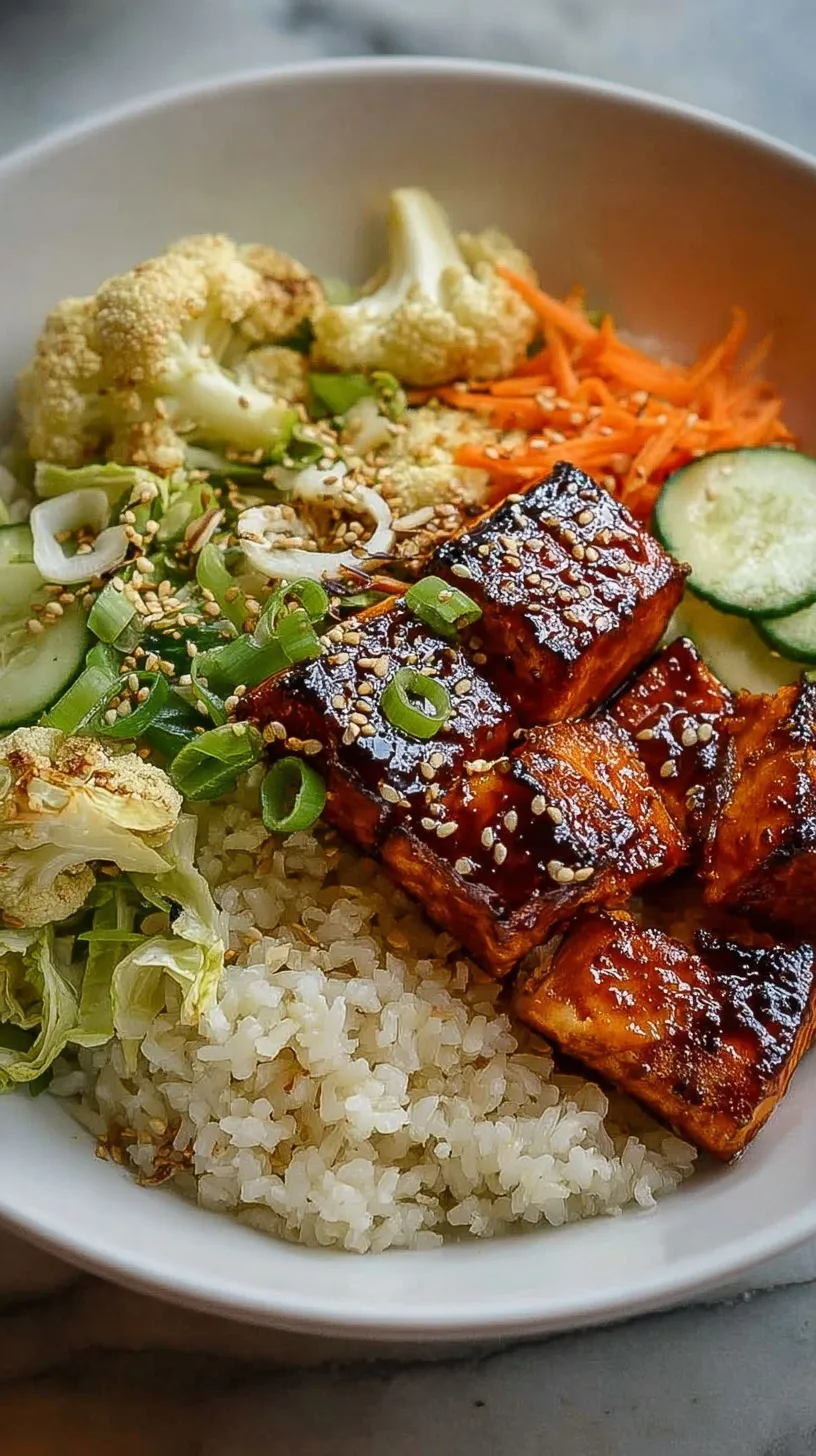 A meal prep container filled with sriracha honey glazed salmon, jasmine rice, and steamed broccoli.